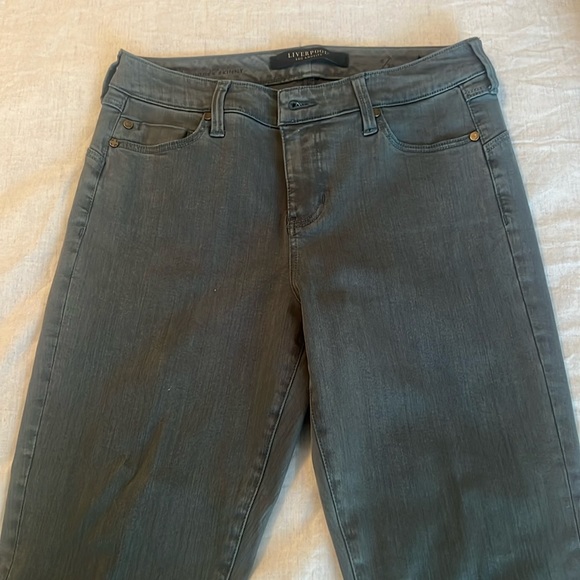 Liverpool Los Angeles olive denim pants - Picture 1 of 15